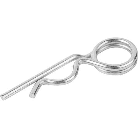 Spring Pin Similar To DIN 11024, Form:D Double, D1=3,6, D3=4, D4=14-20, Stainless Steel  Bright